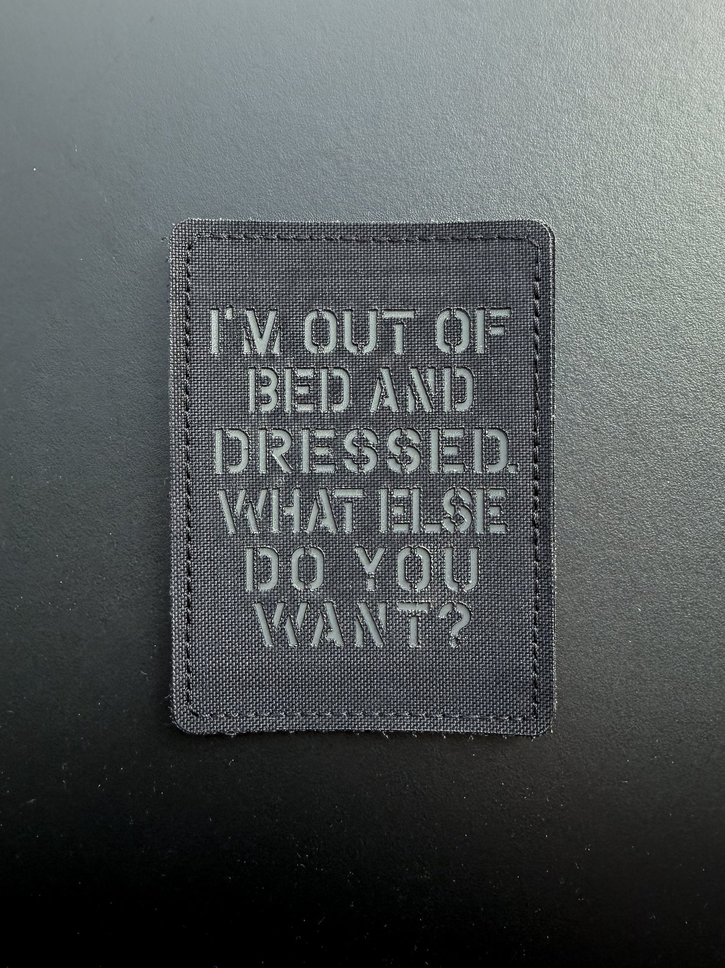 Lasercut Patch "Out of Bed"